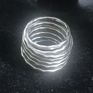 Silver tone ring